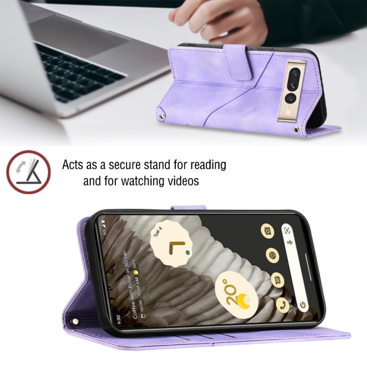 For Google Pixel 7 Pro Skin-feel Embossed Leather Phone Case