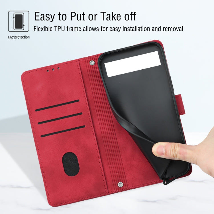 For Google Pixel 7 Pro Skin-feel Embossed Leather Phone Case