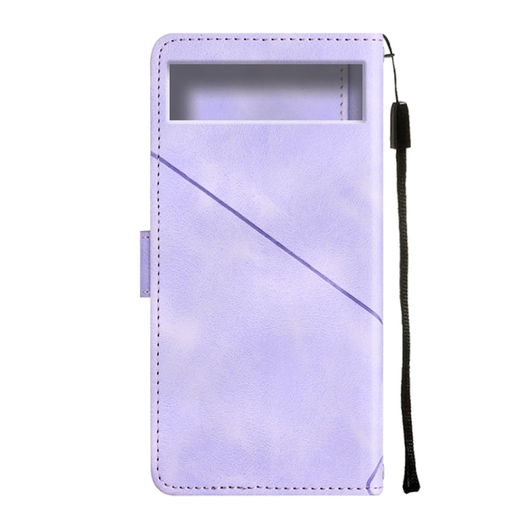 For Google Pixel 7a Skin-feel Embossed Leather Phone Case