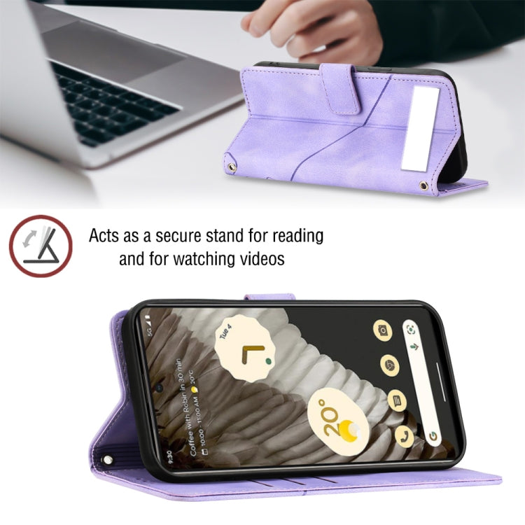 For Google Pixel 7a Skin-feel Embossed Leather Phone Case