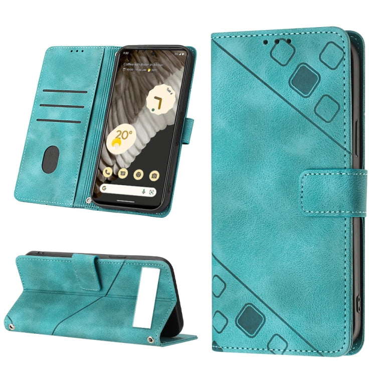 For Google Pixel 7a Skin-feel Embossed Leather Phone Case