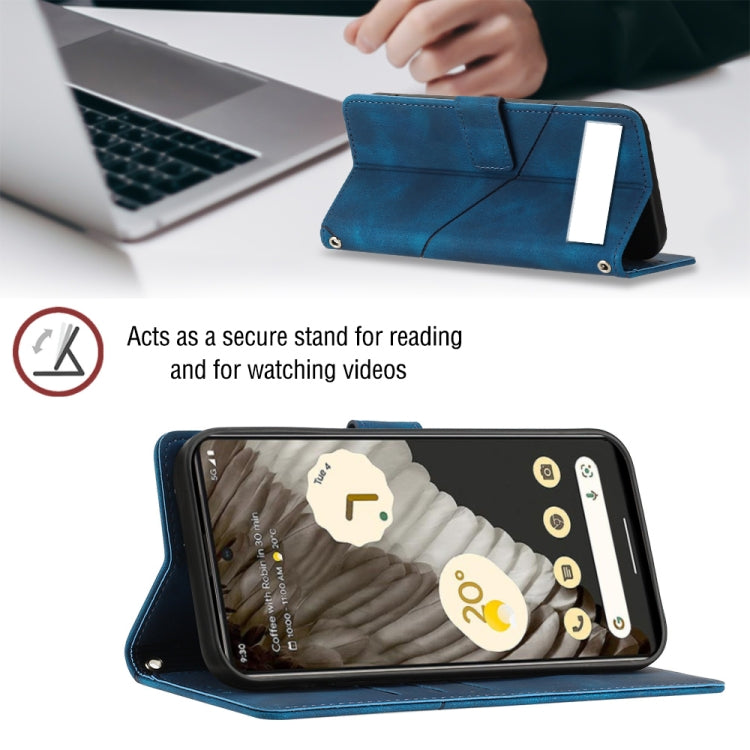 For Google Pixel 7a Skin-feel Embossed Leather Phone Case