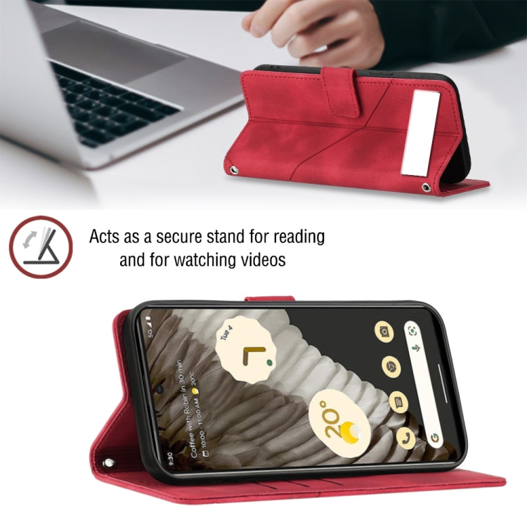 For Google Pixel 7a Skin-feel Embossed Leather Phone Case