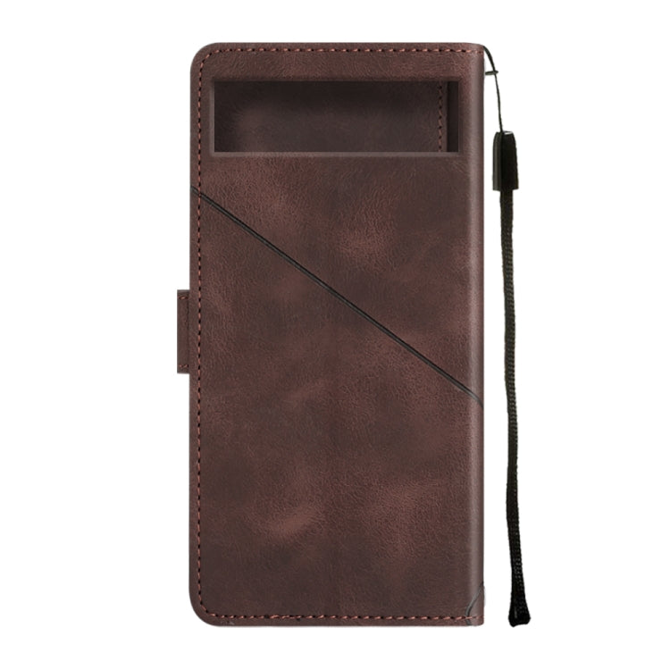 For Google Pixel 7a Skin-feel Embossed Leather Phone Case