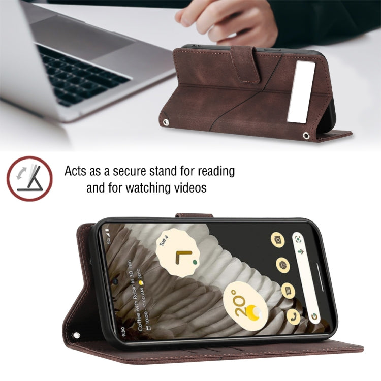 For Google Pixel 7a Skin-feel Embossed Leather Phone Case