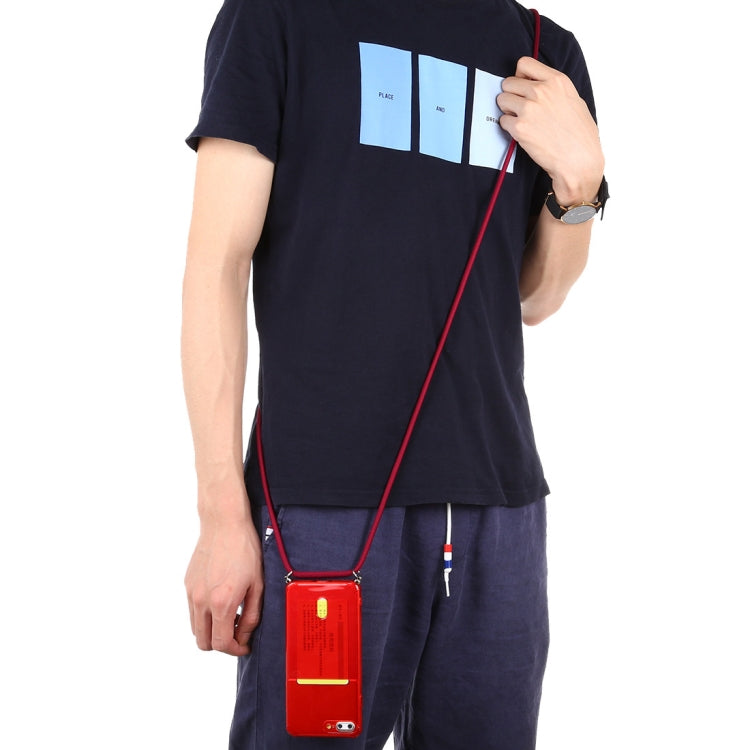 For iPhone 8 Plus / 7 Plus Transparent TPU Protective Case with Lanyard & Card Slot