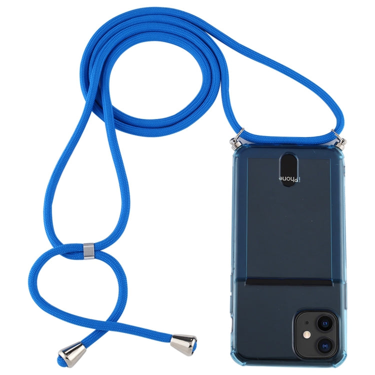 For iPhone 11 Transparent TPU Protective Case with Lanyard & Card Slot