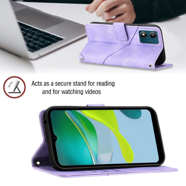 For Motorola Moto E13 Skin-feel Embossed Leather Phone Case