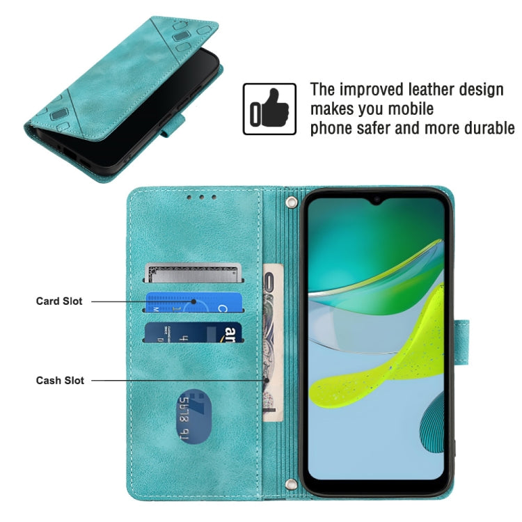 For Motorola Moto E13 Skin-feel Embossed Leather Phone Case