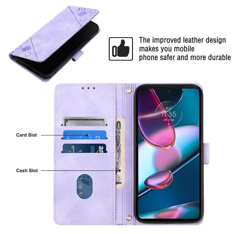 For Motorola Edge+ 2023 Skin-feel Embossed Leather Phone Case