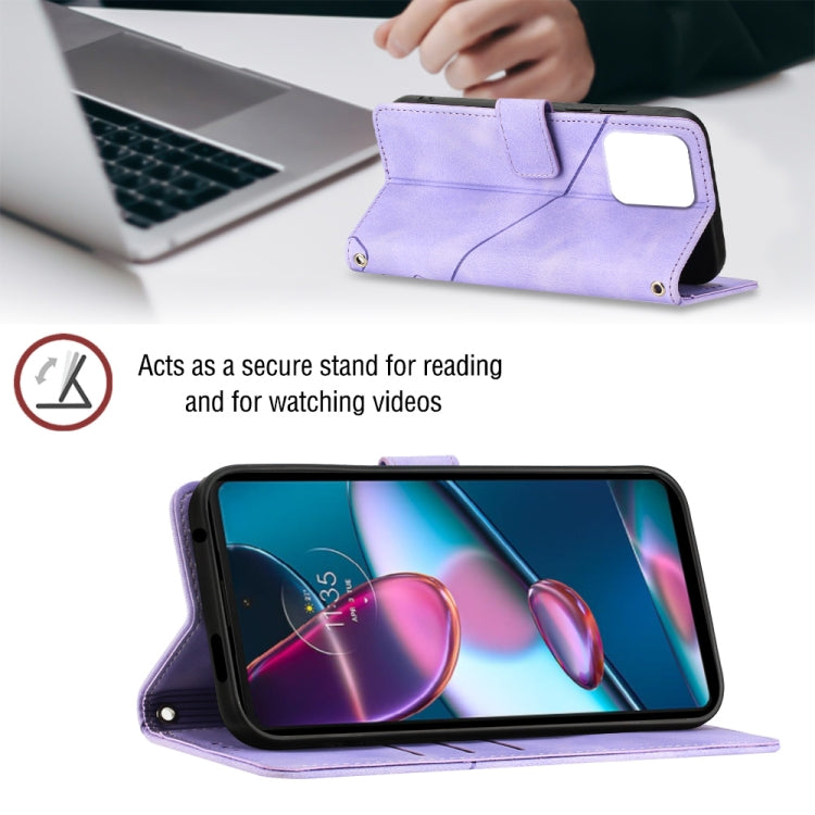 For Motorola Edge+ 2023 Skin-feel Embossed Leather Phone Case