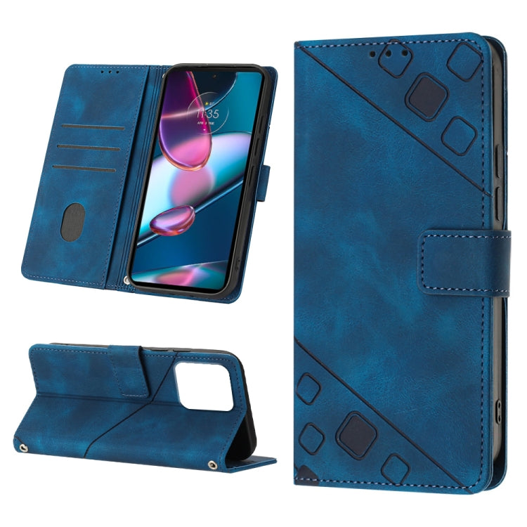 For Motorola Edge+ 2023 Skin-feel Embossed Leather Phone Case