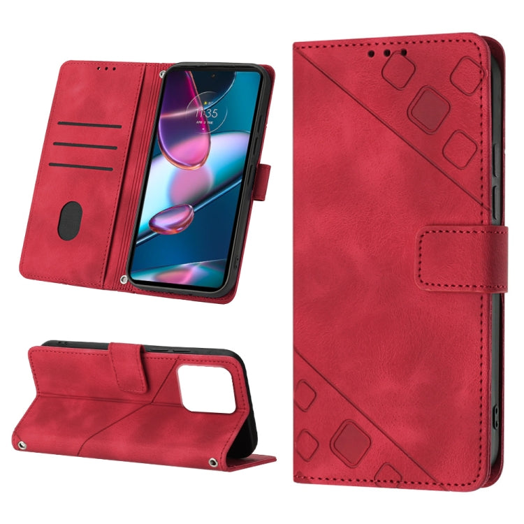 For Motorola Edge+ 2023 Skin-feel Embossed Leather Phone Case