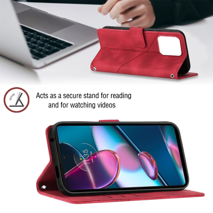 For Motorola Edge+ 2023 Skin-feel Embossed Leather Phone Case