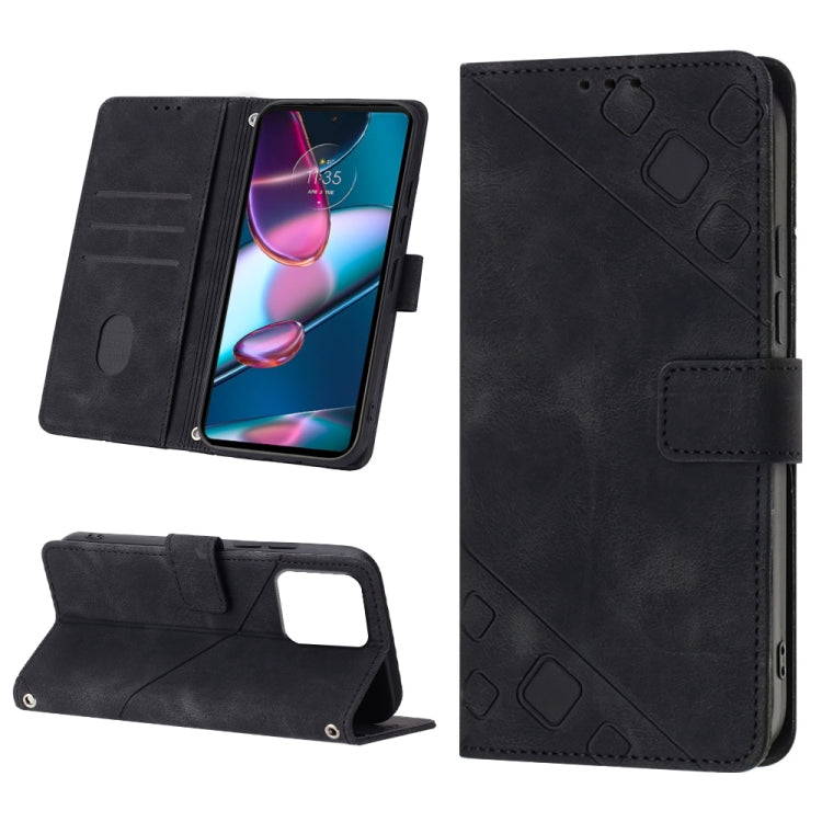 For Motorola Edge+ 2023 Skin-feel Embossed Leather Phone Case