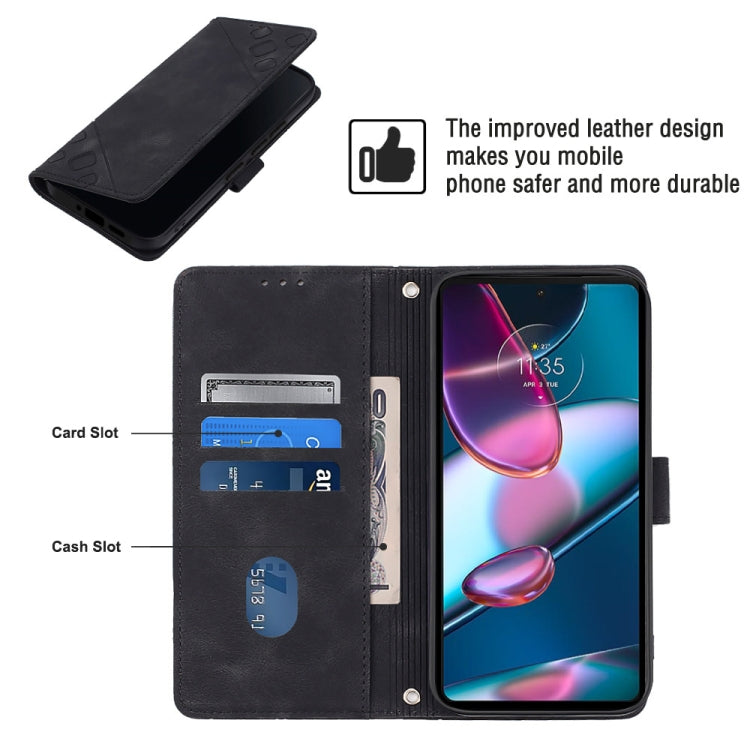 For Motorola Edge+ 2023 Skin-feel Embossed Leather Phone Case