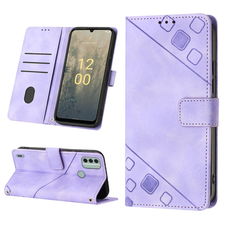 For Nokia C31 Skin-feel Embossed Leather Phone Case