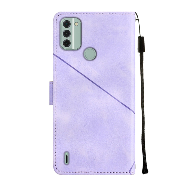For Nokia C31 Skin-feel Embossed Leather Phone Case