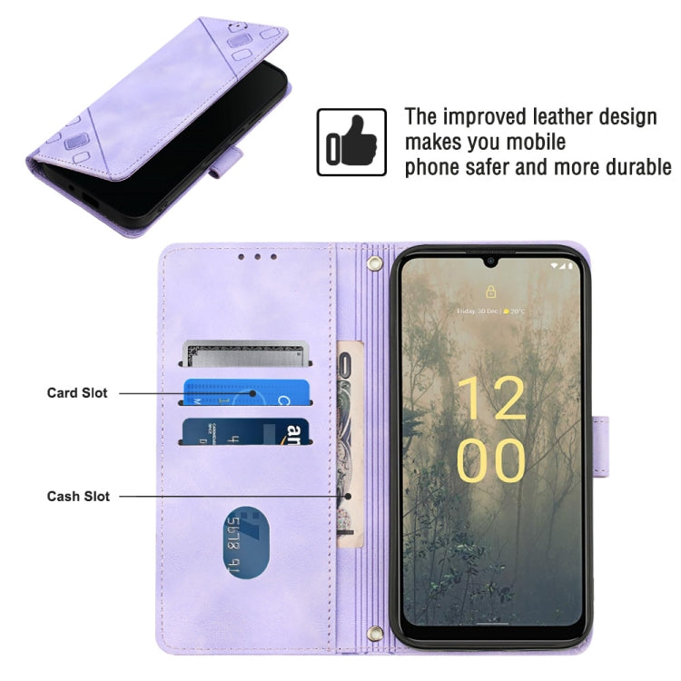 For Nokia C31 Skin-feel Embossed Leather Phone Case