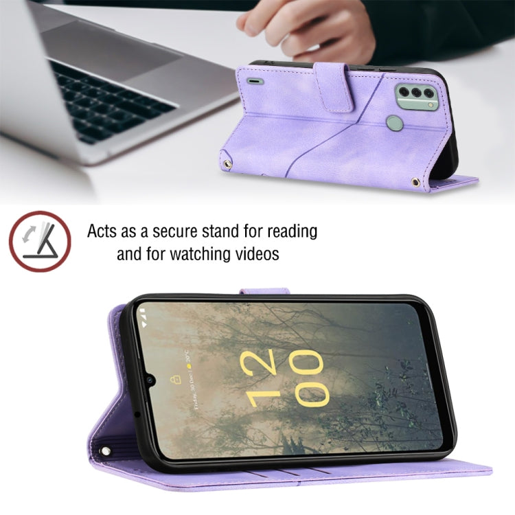 For Nokia C31 Skin-feel Embossed Leather Phone Case