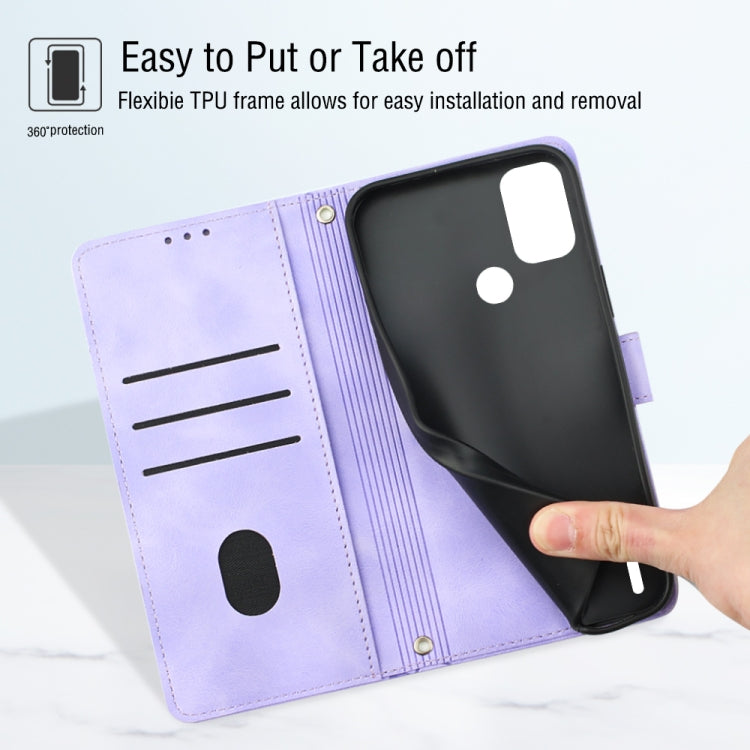 For Nokia C31 Skin-feel Embossed Leather Phone Case