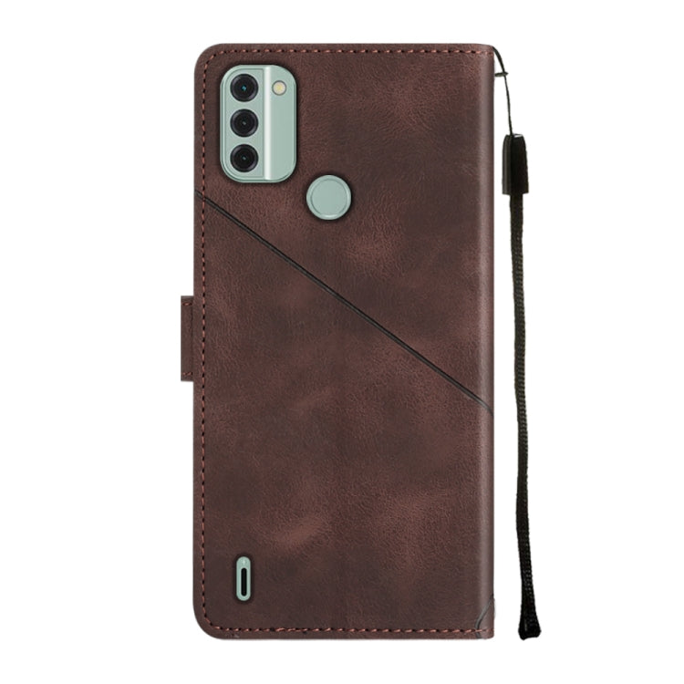 For Nokia C31 Skin-feel Embossed Leather Phone Case