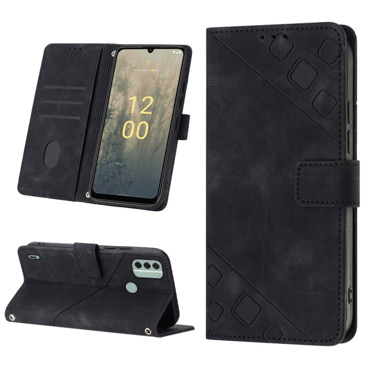 For Nokia C31 Skin-feel Embossed Leather Phone Case