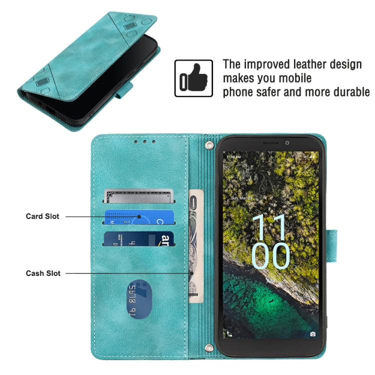 For Nokia C100 Skin-feel Embossed Leather Phone Case