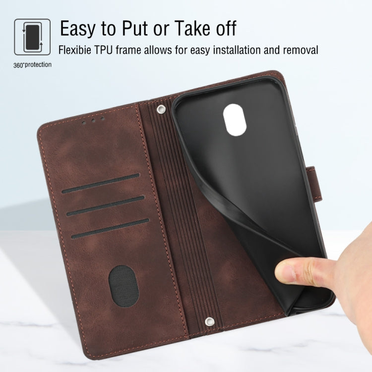 For Nokia C100 Skin-feel Embossed Leather Phone Case