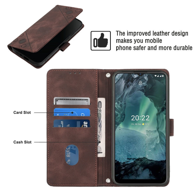 For Nokia G21 / G11 Skin-feel Embossed Leather Phone Case