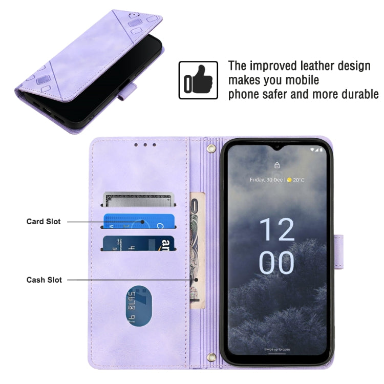 For Nokia G60 Skin-feel Embossed Leather Phone Case