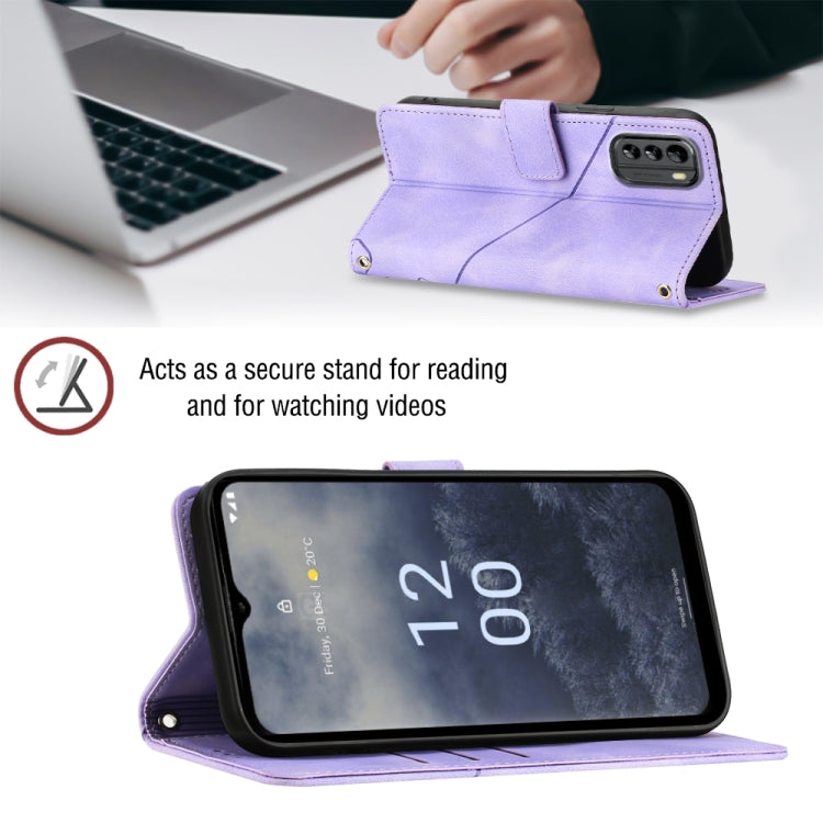 For Nokia G60 Skin-feel Embossed Leather Phone Case