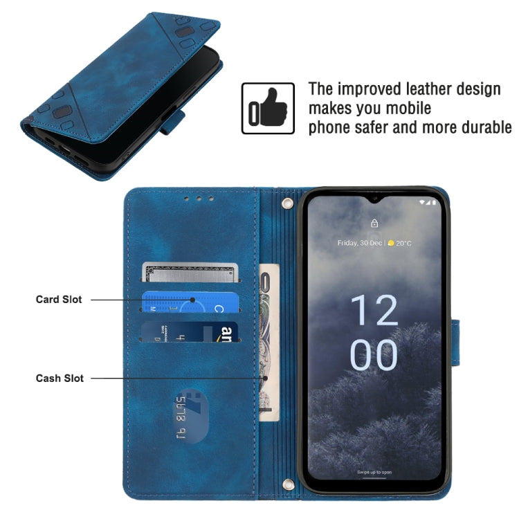 For Nokia G60 Skin-feel Embossed Leather Phone Case