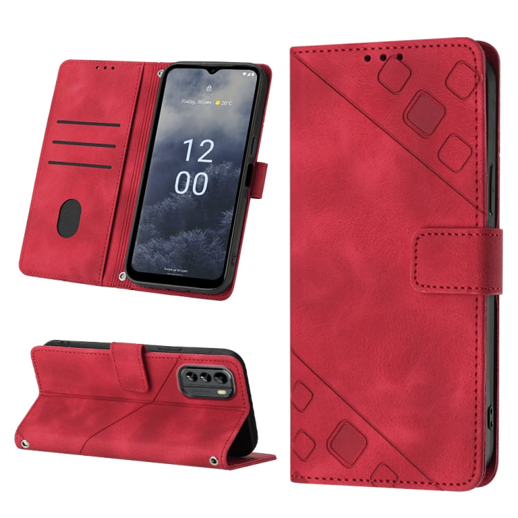 For Nokia G60 Skin-feel Embossed Leather Phone Case