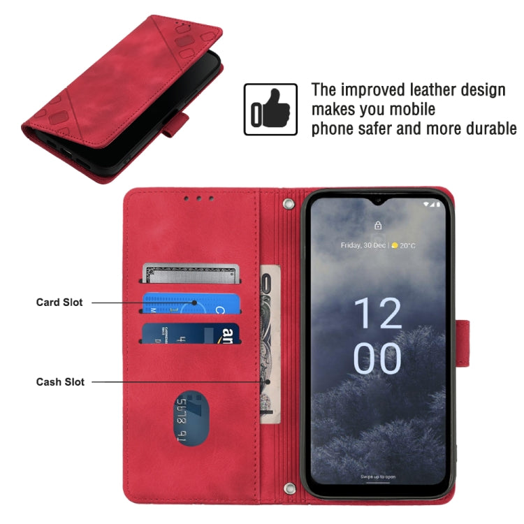 For Nokia G60 Skin-feel Embossed Leather Phone Case