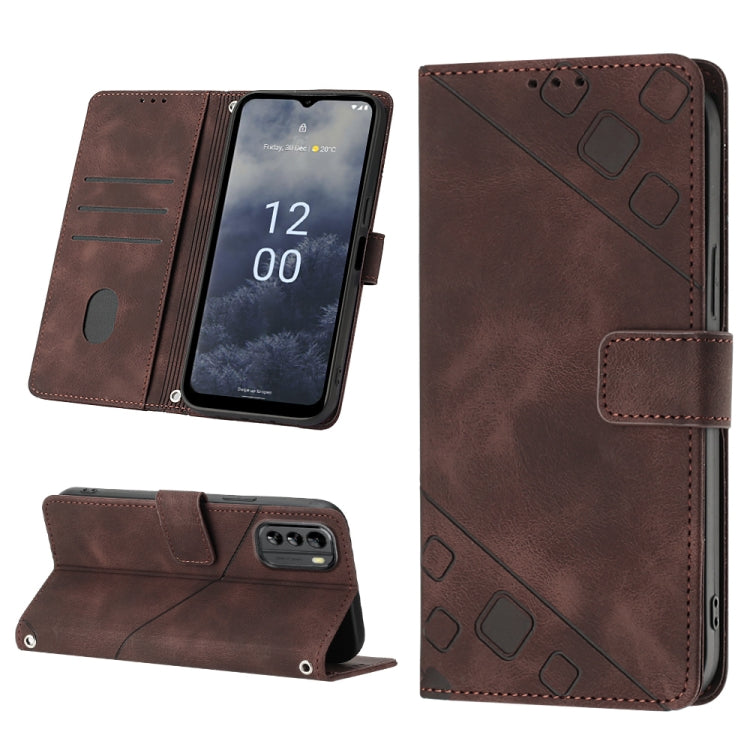 For Nokia G60 Skin-feel Embossed Leather Phone Case