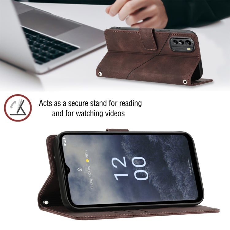 For Nokia G60 Skin-feel Embossed Leather Phone Case