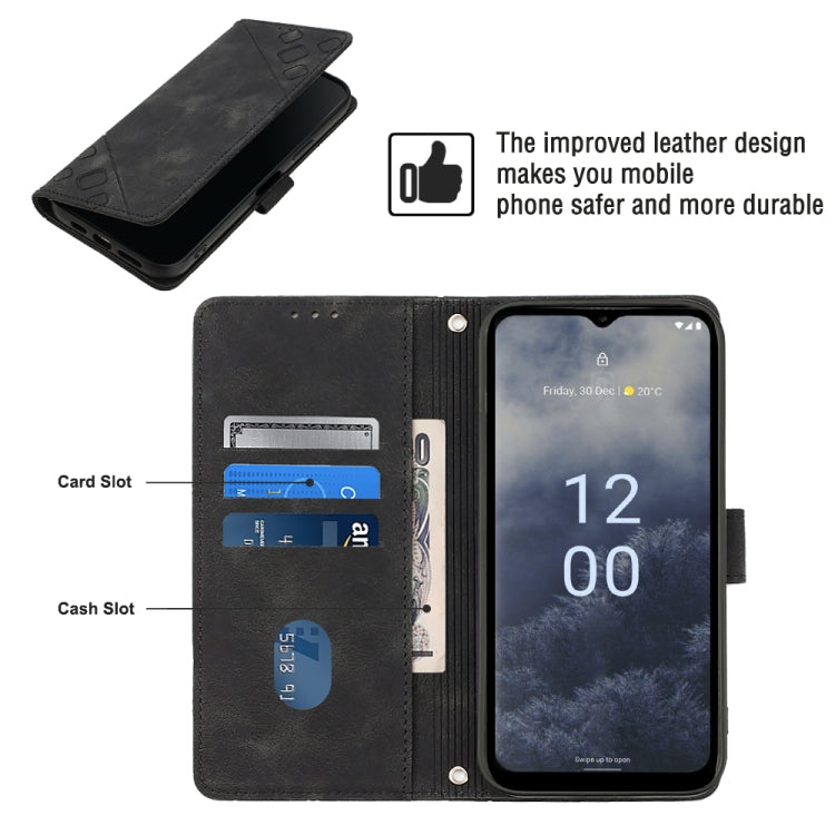 For Nokia G60 Skin-feel Embossed Leather Phone Case