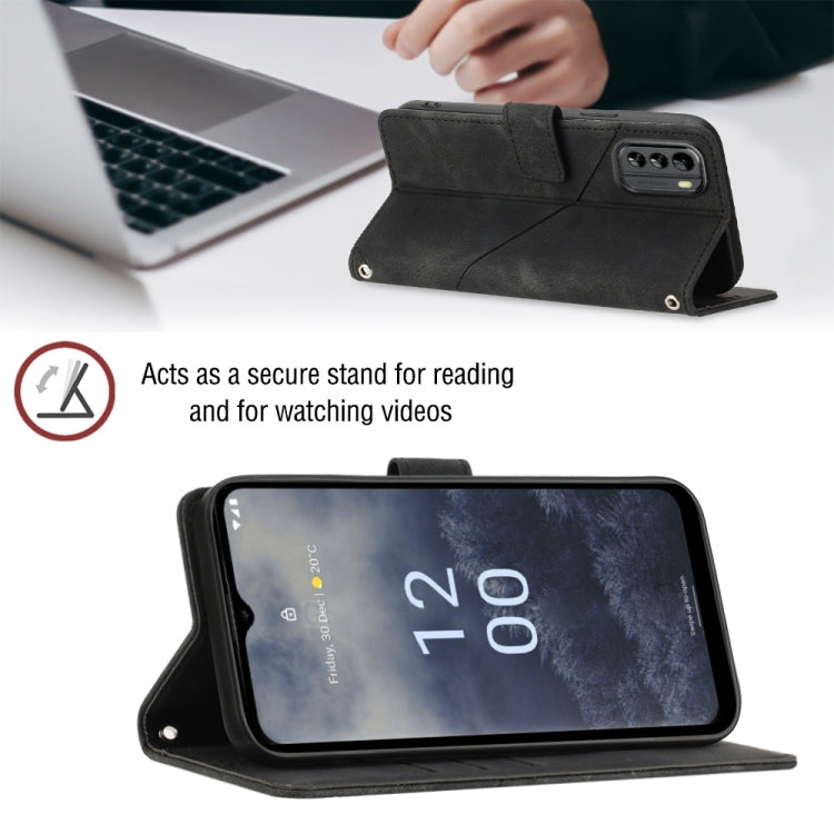 For Nokia G60 Skin-feel Embossed Leather Phone Case