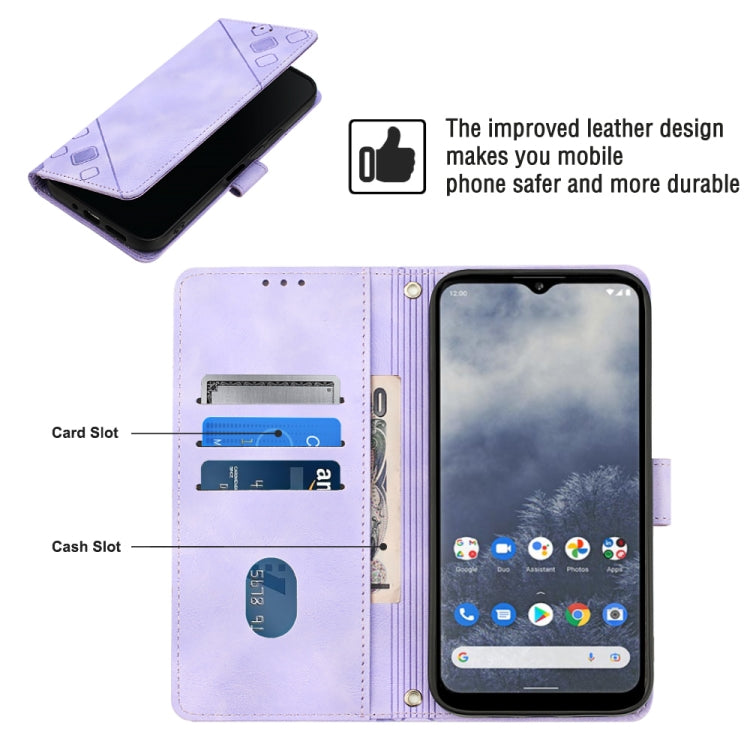 For Nokia G100 Skin-feel Embossed Leather Phone Case