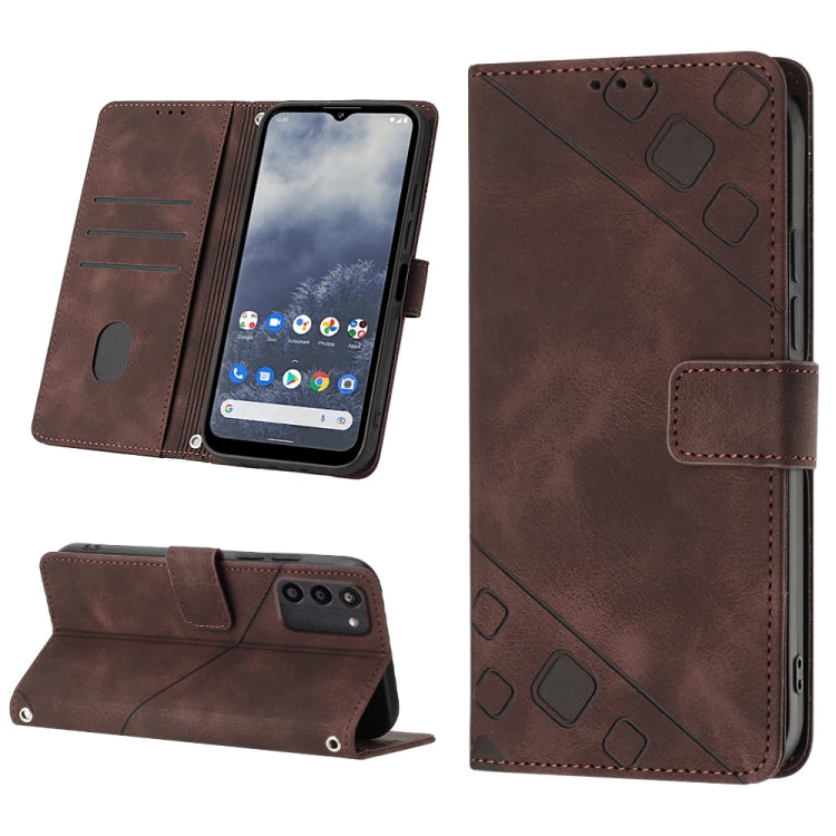 For Nokia G100 Skin-feel Embossed Leather Phone Case