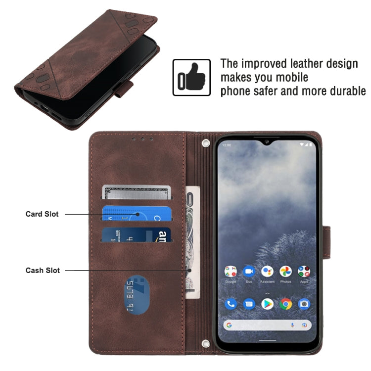 For Nokia G100 Skin-feel Embossed Leather Phone Case