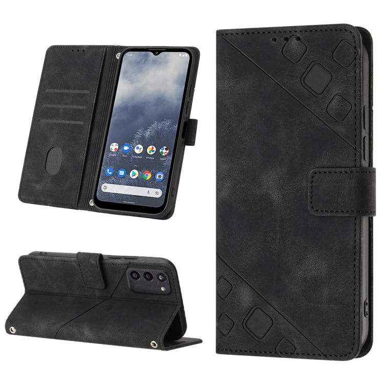 For Nokia G100 Skin-feel Embossed Leather Phone Case