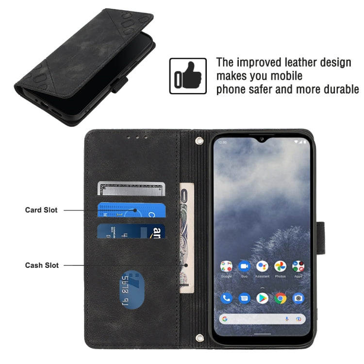 For Nokia G100 Skin-feel Embossed Leather Phone Case