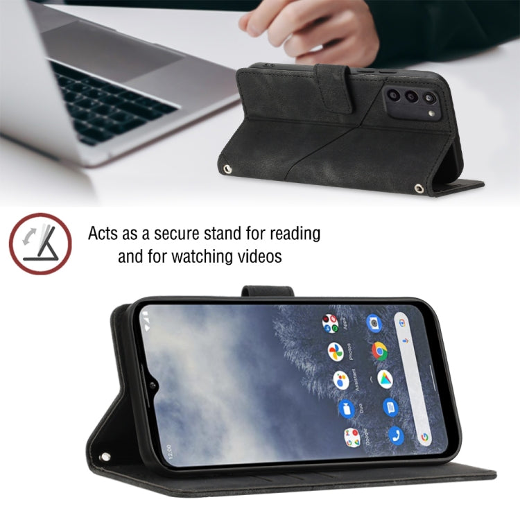 For Nokia G100 Skin-feel Embossed Leather Phone Case