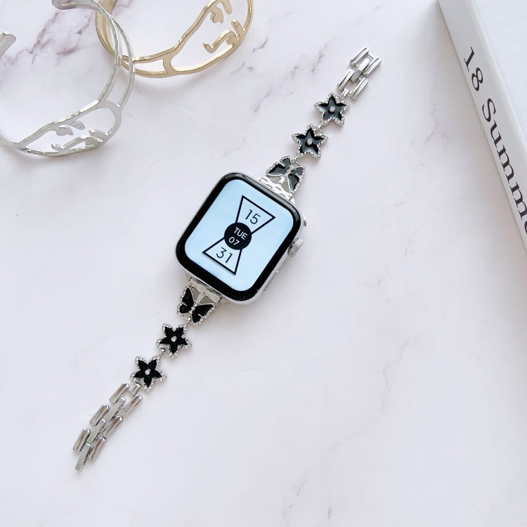 Metal Bracelet Watch Band For Apple Watch Series 8&7 45mm / SE 2&6&SE&5&4 44mm / 3&2&1 42mm
