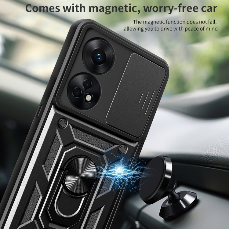 For OPPO Reno8 T 4G Sliding Camera Cover Design Phone Case