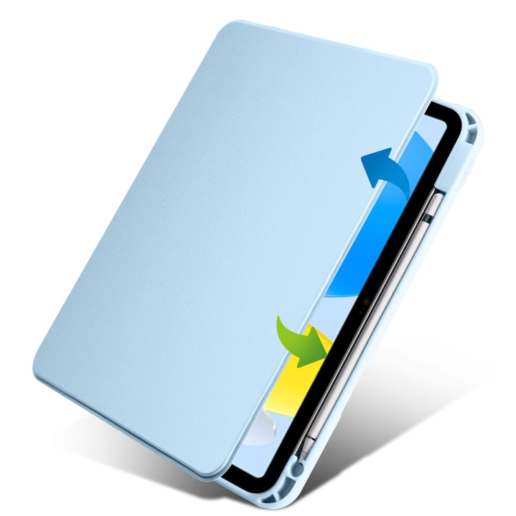 For iPad 10th Gen 10.9 2022 Acrylic 360 Degree Rotation Holder Tablet Leather Case