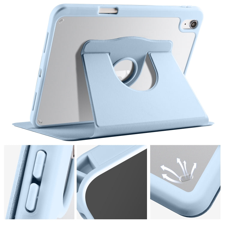 For iPad 10th Gen 10.9 2022 Acrylic 360 Degree Rotation Holder Tablet Leather Case
