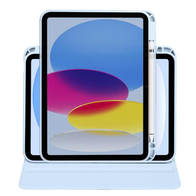For iPad 10th Gen 10.9 2022 Acrylic 360 Degree Rotation Holder Tablet Leather Case